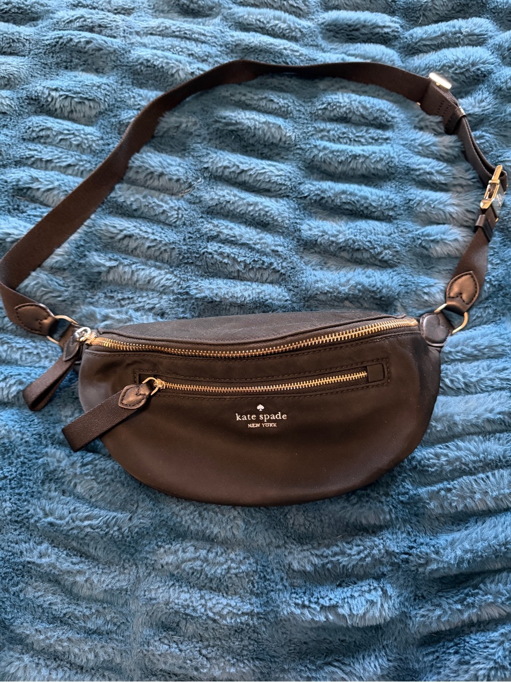 kate spade black nylon crossbody bag